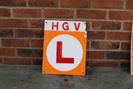 Tin HGV Learner Driver Sign