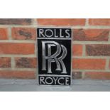 Cast Aluminium Rolls Royce Sign