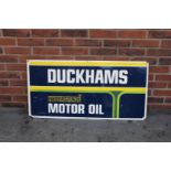 Plastic Duckhams Motor Oil Sign