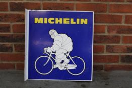Aluminium Michelin Cycle Flanged Double Sided Sign