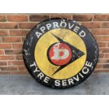 Aluminium Dunlop Approved Tyre Service Sign