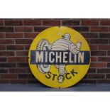 Enamel Michelin Stock Circular Sign