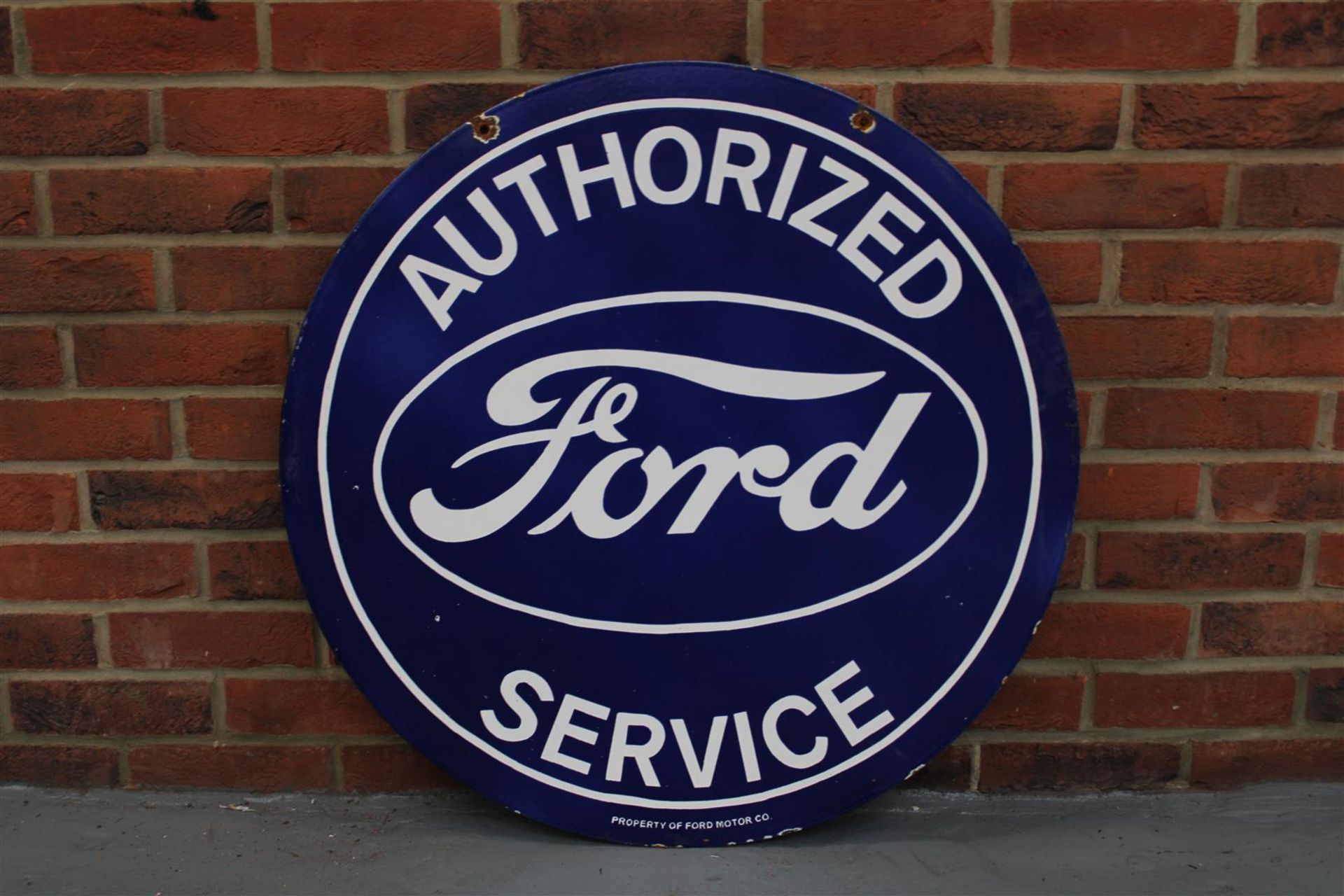 Enamel Ford Authorized Service Circular Sign - Image 2 of 2