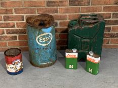 Five Vintage Grease & Oil Cans