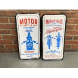 Two Tin American Motorcycle Signs