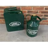 Two Modern Land Rover Oil & Fuel Cans (2)