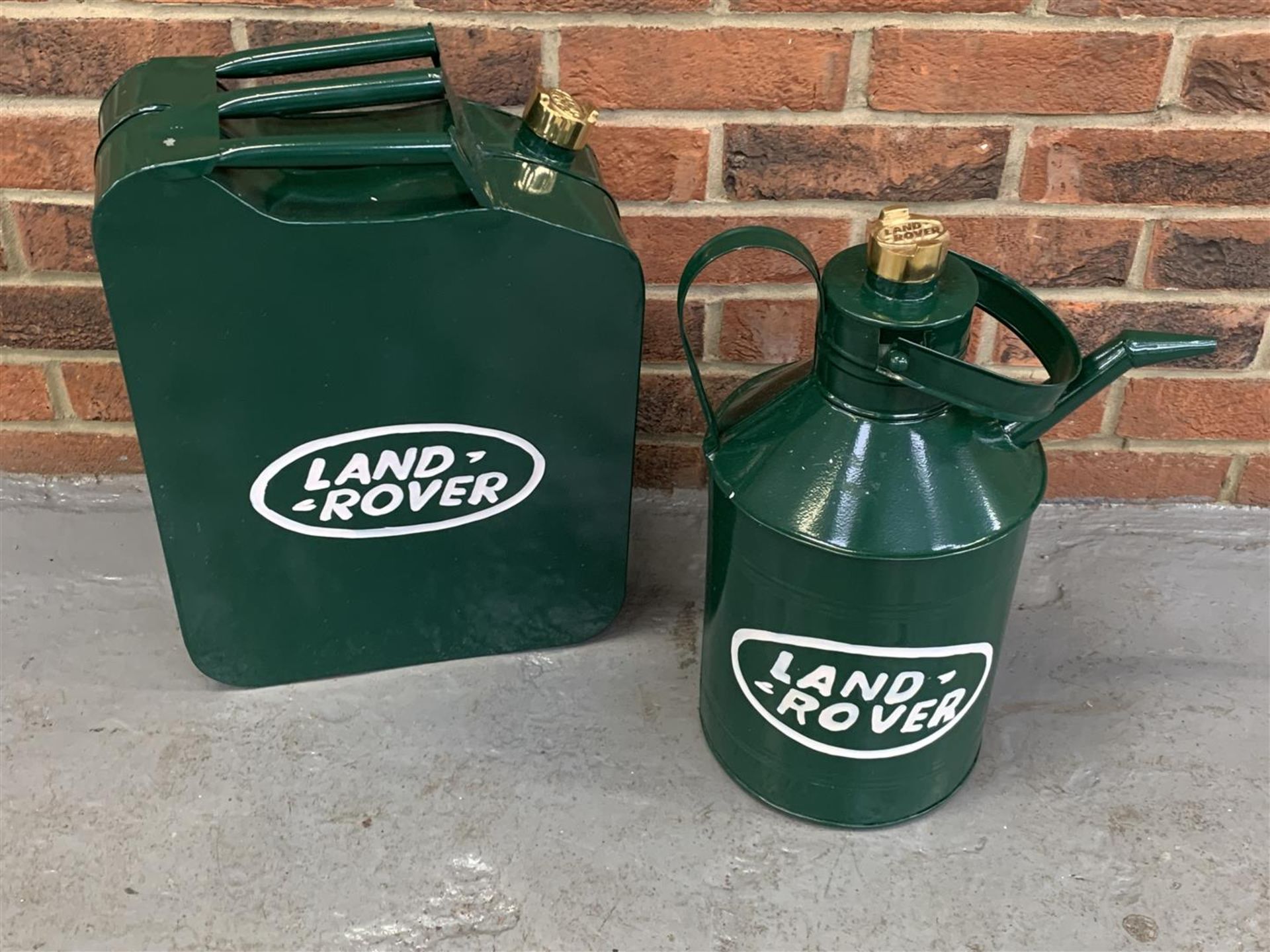 Two Modern Land Rover Oil & Fuel Cans (2)