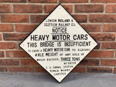 Cast Iron London Midland & Scottish Railway Co Warning Sign