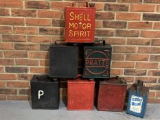 Six Vintage Fuel Cans & Esso Paraffin Can (7)
