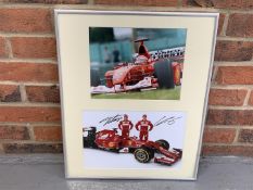 Framed & Signed Photo Of Kimi Raikonnen & Fernando Alonso