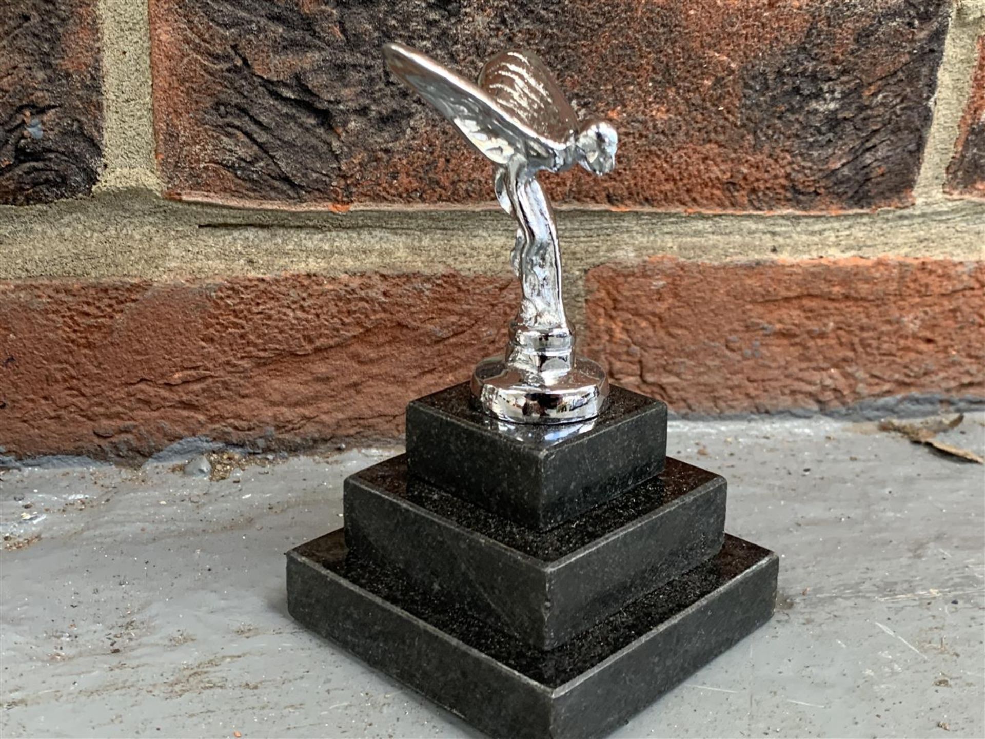 Pair Aluminium Spirit Of Ecstasy Bookends & Small Mascot (3) - Image 4 of 4