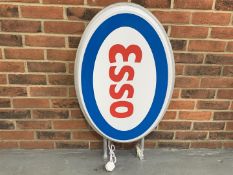 Modern Wall Mounted Oval Illuminated Esso Dealership Sign