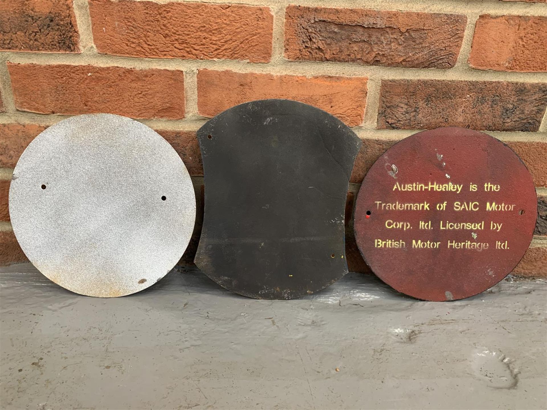 Three Cast Iron Signs, Michelin, Austin Healey & Pratts Motor Oil (3) - Image 2 of 2