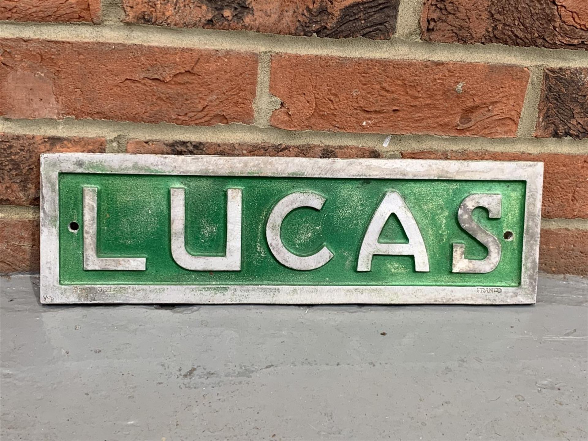 Cast Aluminium Lucas Sign