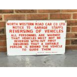 Enamel North Western Car Co Ltd Warning Sign