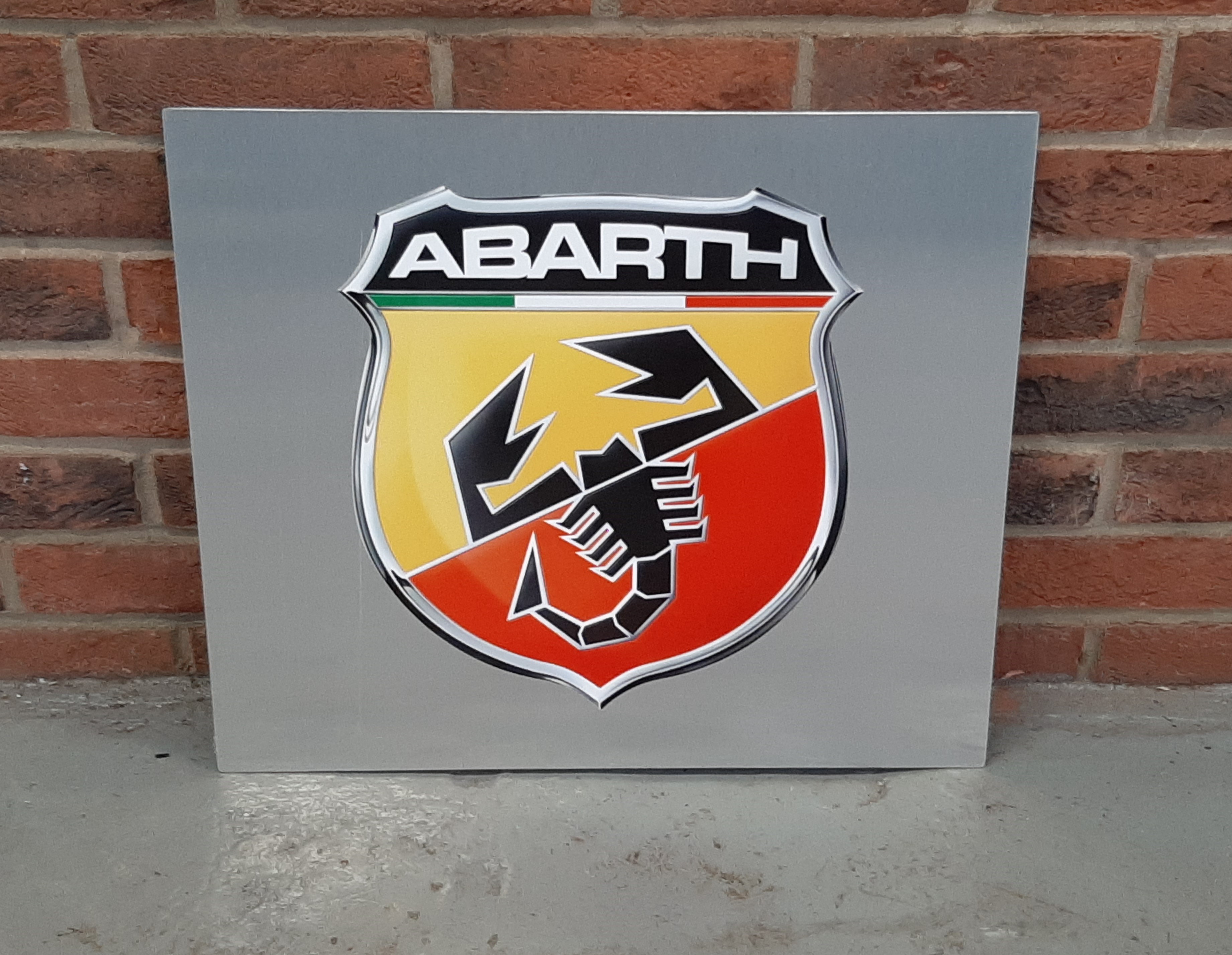 Metal Abarth Sign