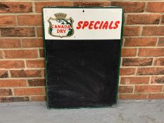 Tin Canada Dry Specials Chalk Board