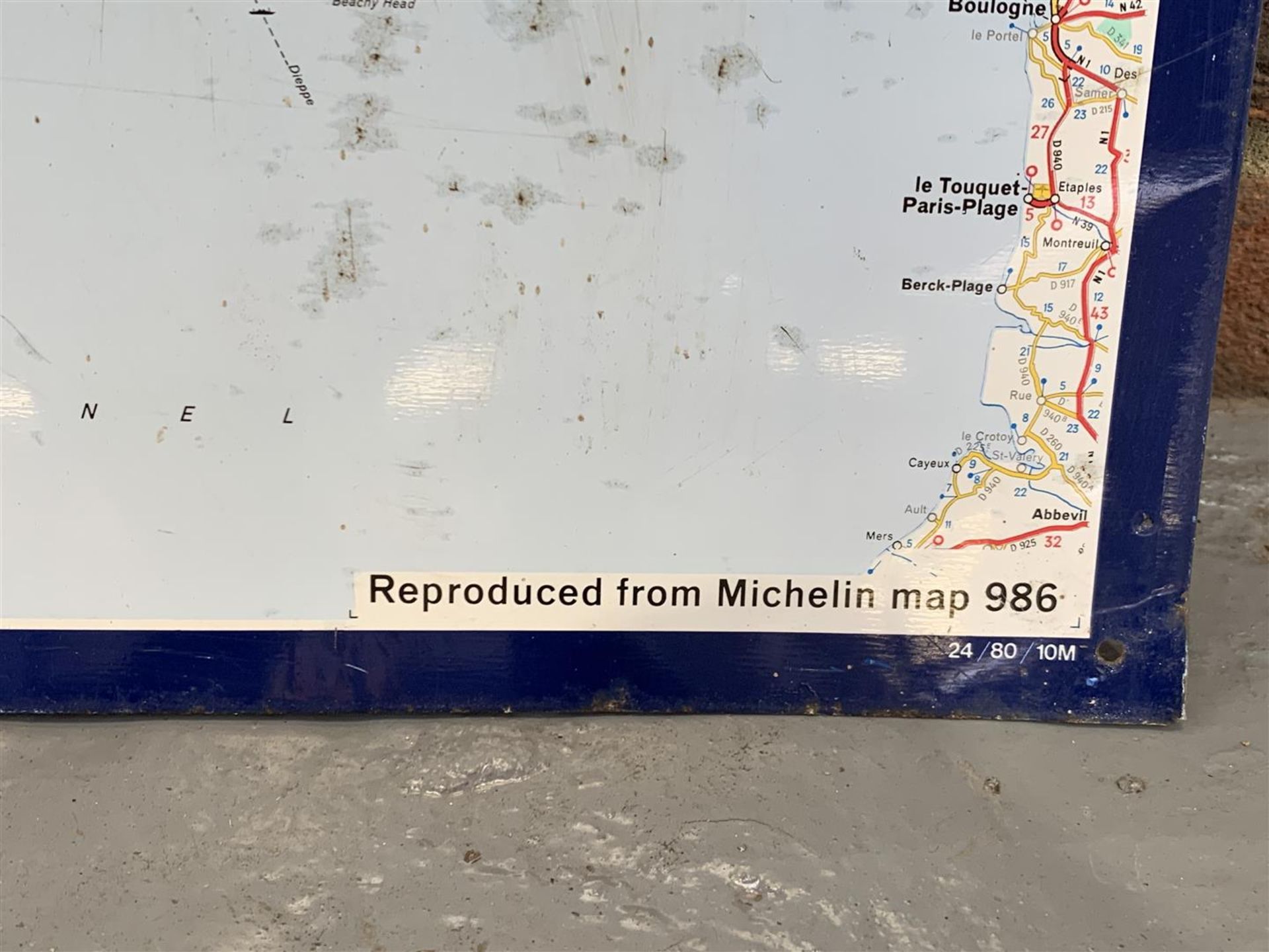 Tin Michelin Map Sign - Image 2 of 3