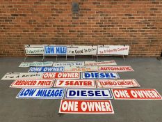 Twenty Dealer Advertising Boards Of Sale