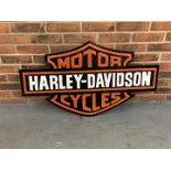 Cast Aluminium Harley-Davidson Motorcycles Sign