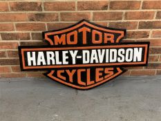 Cast Aluminium Harley-Davidson Motorcycles Sign