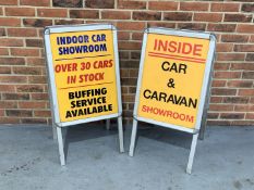 Two Aluminium A Framed Advertising Boards