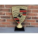 Cast Aluminium Painted Porsche Emblem Display Stand