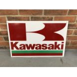 Metal Kawasaki Motorcycle Sign