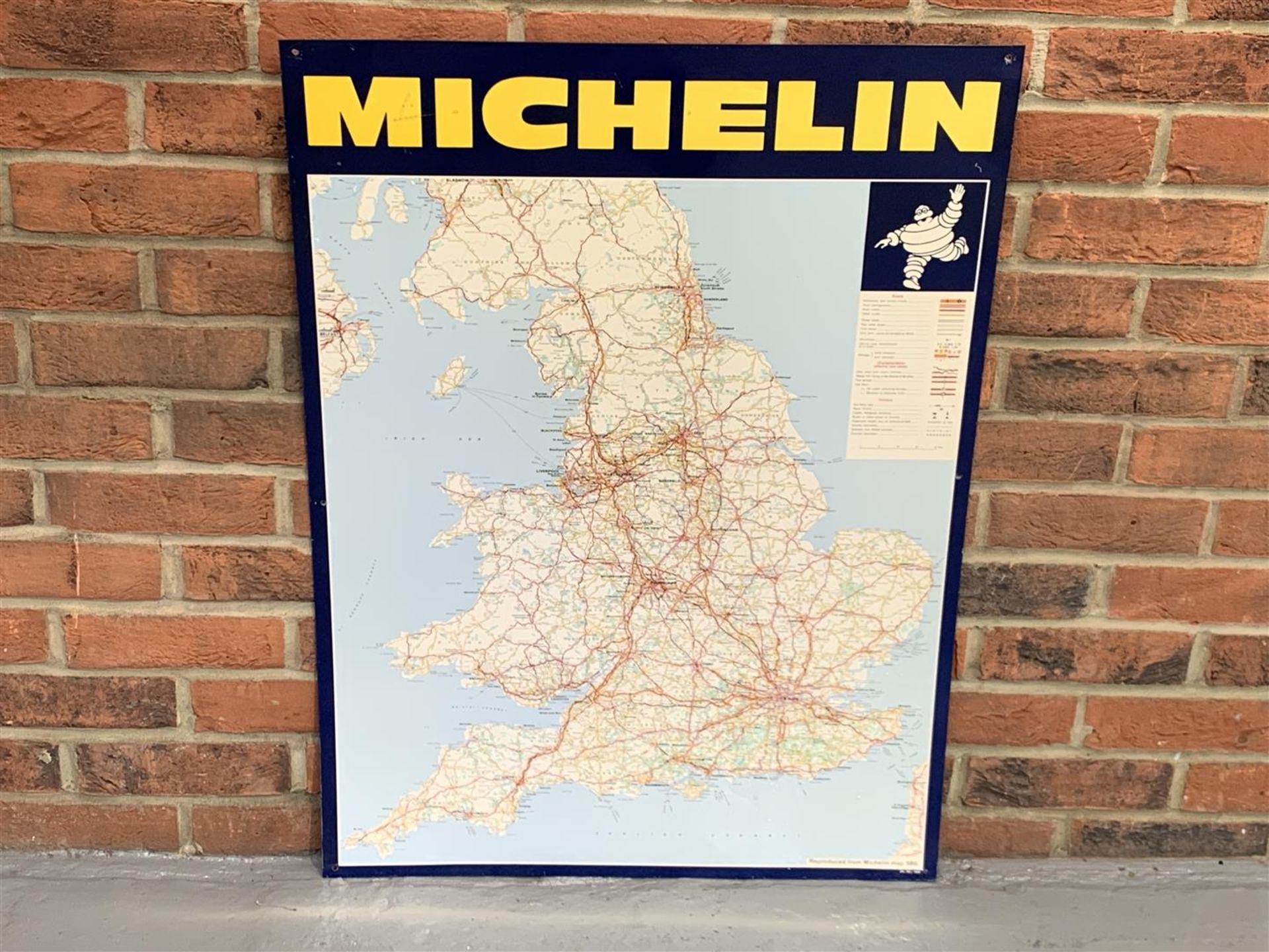 Tin Michelin Map Sign