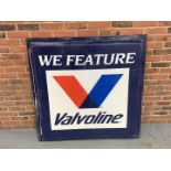 Large Plastic We Feature Valvoline" Sign"
