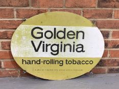 Oval Metal Golden Virginia Sign
