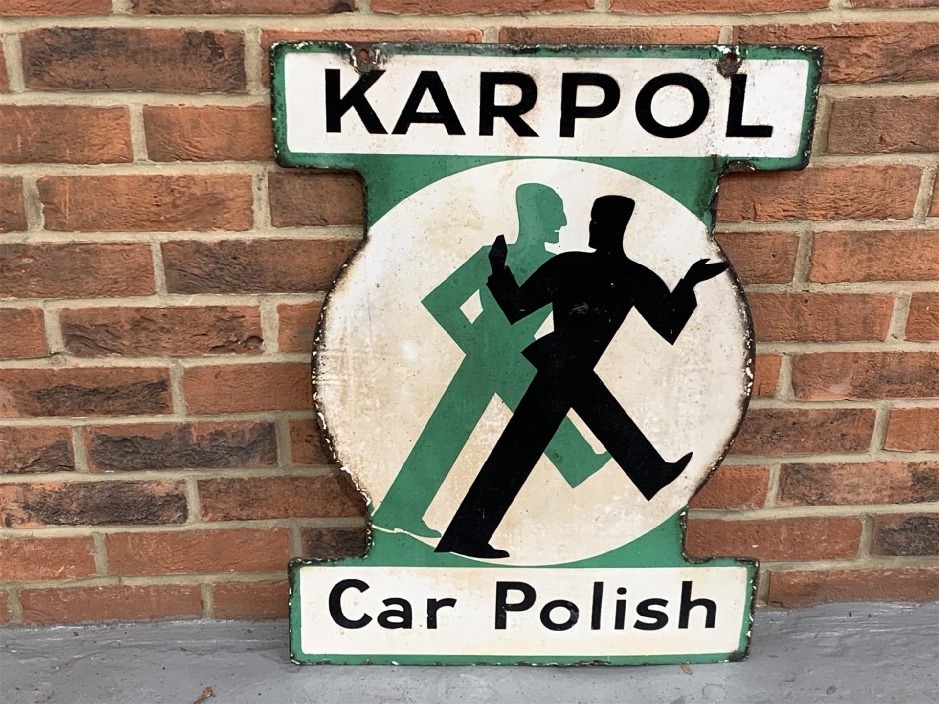 Enamel Karpol Car Polish Sign - Image 2 of 2