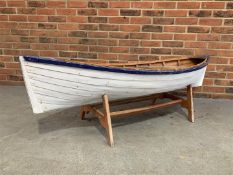 Large Wooden Model Boat Coffee Table