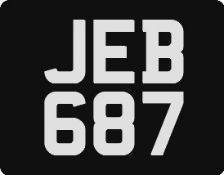 JEB 687 Registration Number