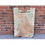 Tin Firestone Tyres Map Sign