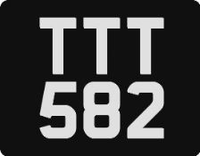TTT 582 Registration Number