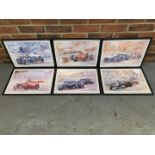 Six Craig Warwick Framed Formula 1 Prints