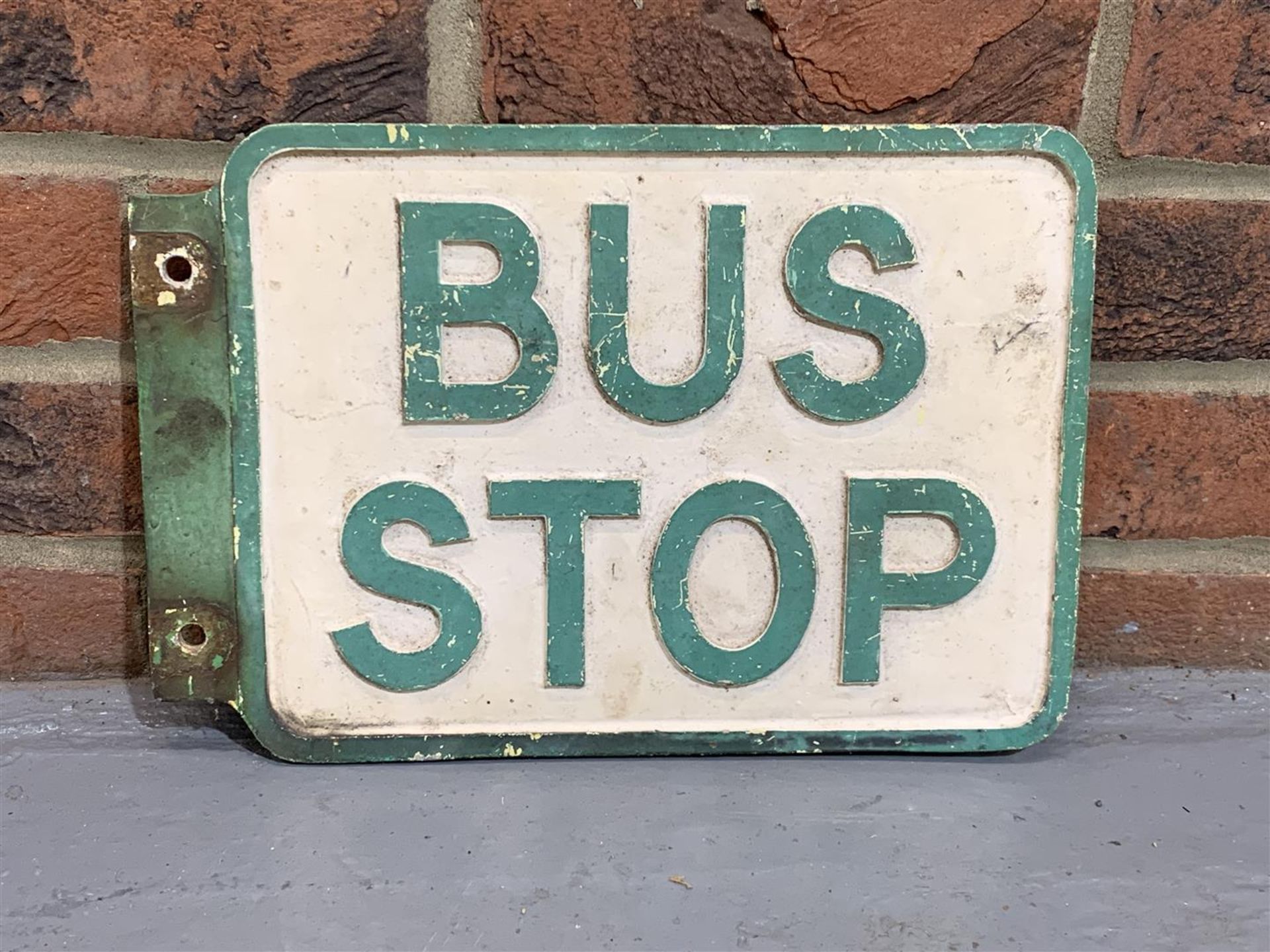 Cast Aluminium Double Sided Bus Stop Sign - Image 2 of 2