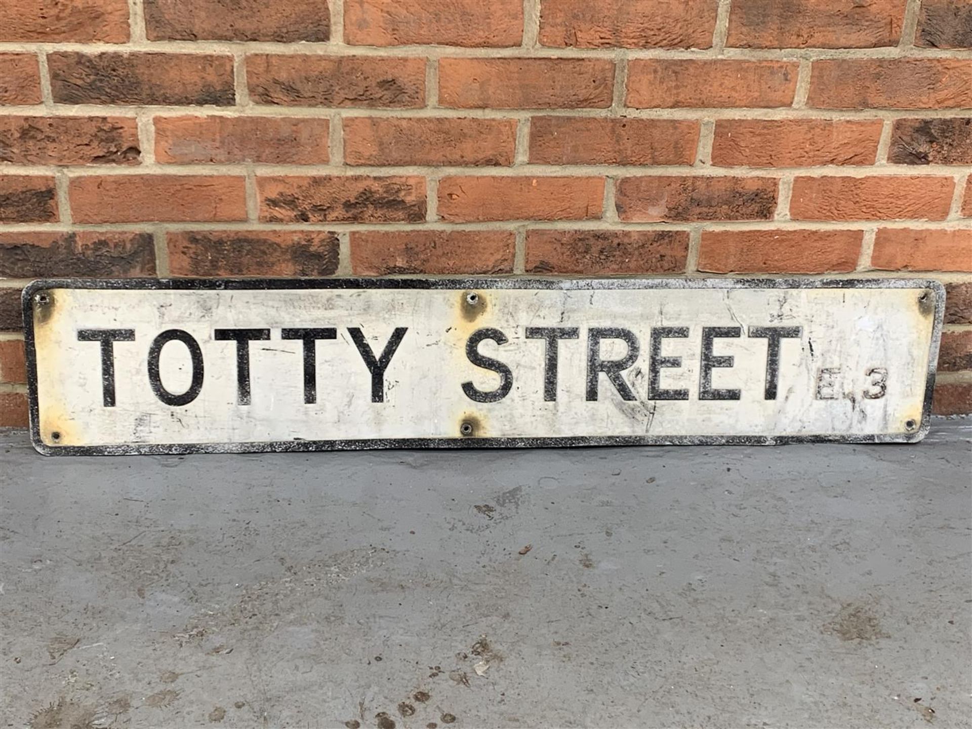 Original Cast Aluminium Totty Street" Road Sign"