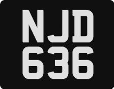 NJD 636 Registration Number