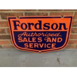 Enamel Fordson Sales & Service Sign