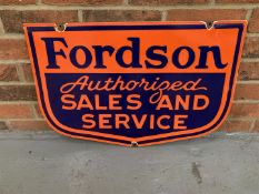 Enamel Fordson Sales & Service Sign