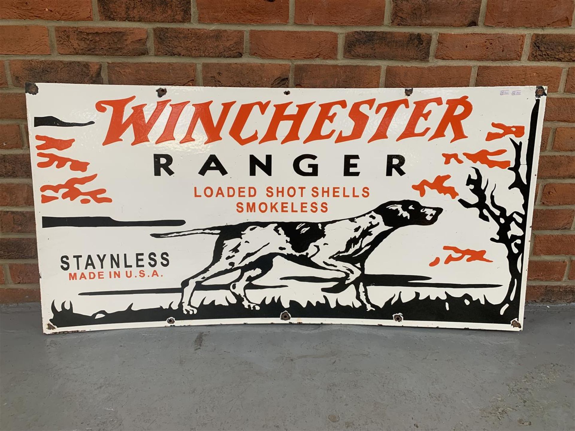 Large Enamel Winchester Ranger Sign - Image 2 of 2