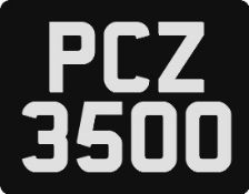 PCZ 3500 Registration Number