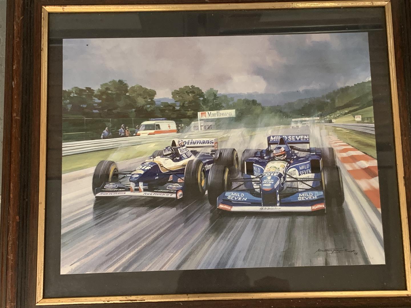 Five Framed Racing Prints/Photographs - Image 3 of 6
