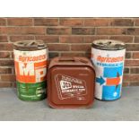 Two Agricastrol Oil Cans & JCB Can (3)