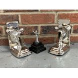 Pair Aluminium Spirit Of Ecstasy Bookends & Small Mascot (3)