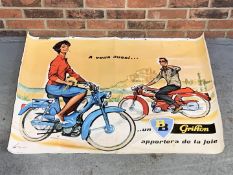 Unframed 1960's French Griffon Mopeds Poster