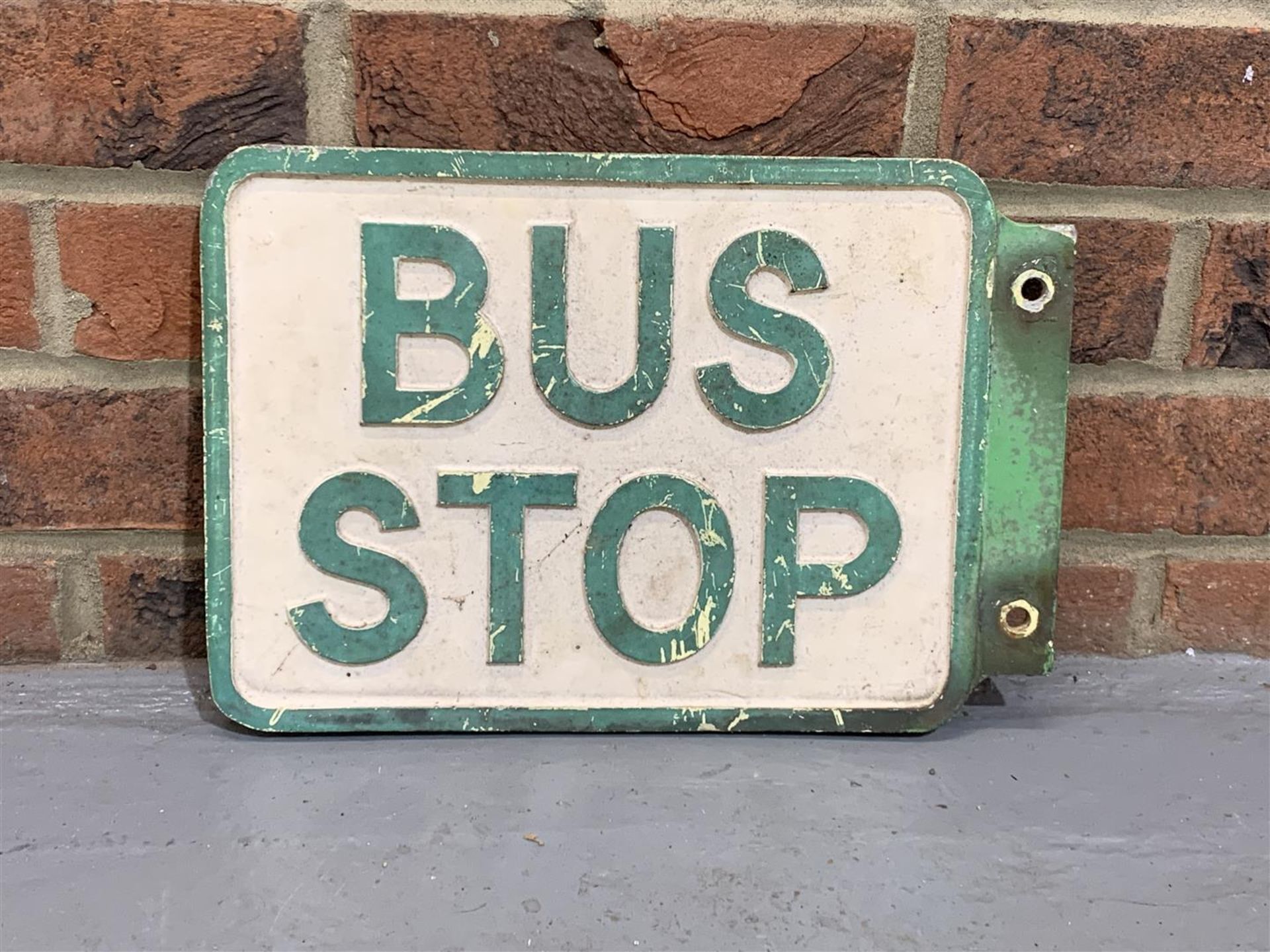 Cast Aluminium Double Sided Bus Stop Sign