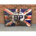 Enamel BP Motor Spirit Union Jack Sign